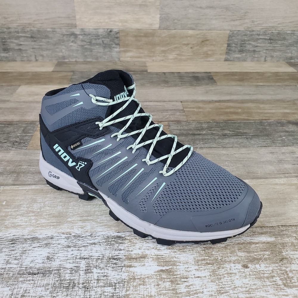 Inov-8 Roclite G 345 GTX Shoes Womens Sz 9 Running Gray Mint Hiking Boots